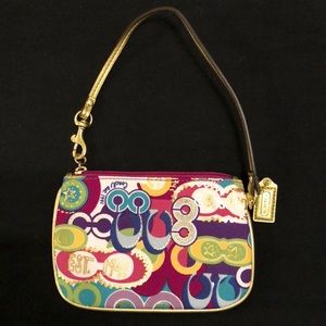 Multicolor COACH wristlet - Never used!! Daisy Pop